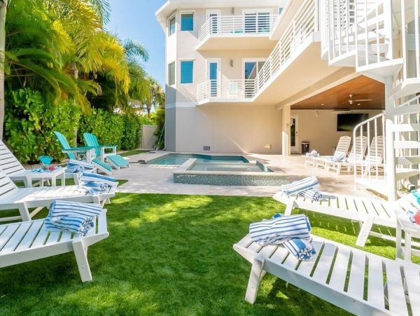 Luxury  Vacation Rental - Anna Maria Island Luxury Home with Pool & Rooftop Deck One Min Walk to the Beach