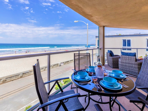 Mission Beach Ocean Front Vacation Condo Rental Four Bedrooms Sleeps Ten