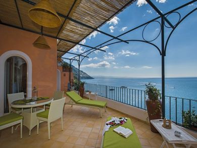 Large Terrace with Sun Lounger and Table & Chairs
