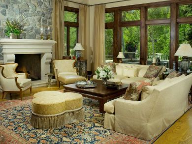 Living Area with Fireplace