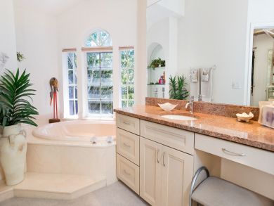 bathroom tub and vanity