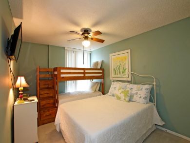 Bedroom with Bed and Bunk Beds