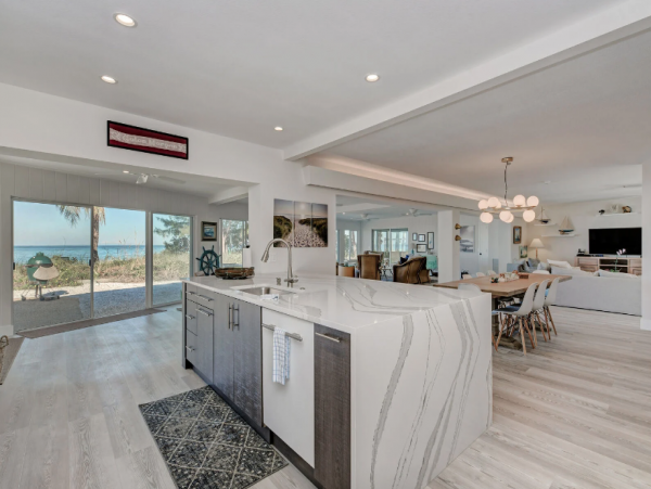 Beachfront Rental on North End Anna Maria with Boat Dock