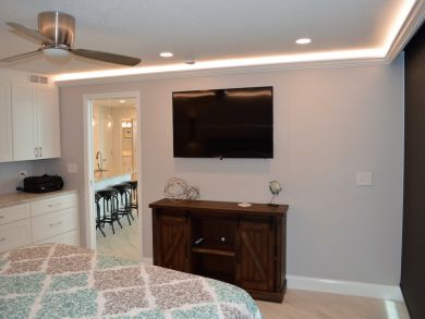 Flat screen t.v. in living room