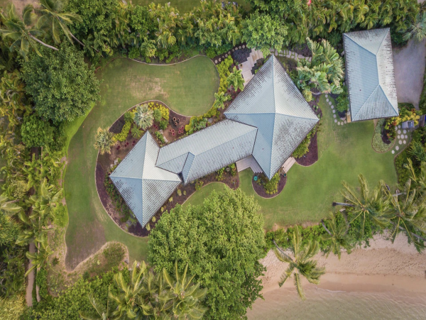 Princeville Kauai Luxury Beachfront House and Guest House
