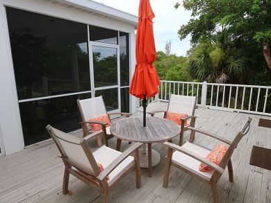 Outdoor Deck with Table and Chairs