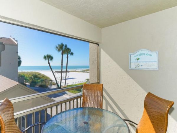 Three Bedroom Two Bathroom Second Floor Condo with Gulf View