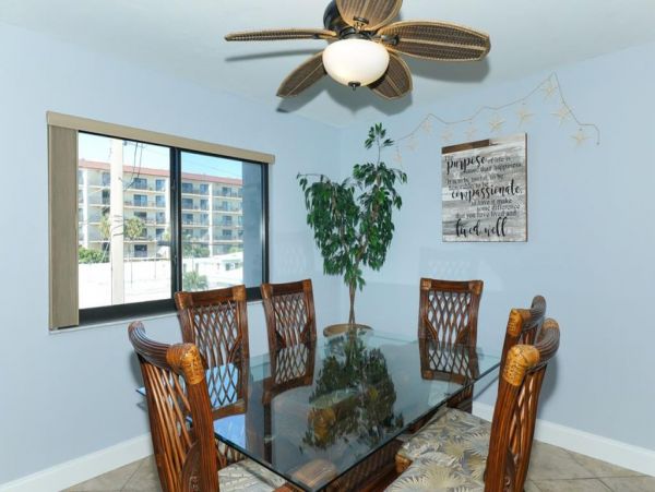 Three Bedroom Two Bathroom Second Floor Condo with Gulf View