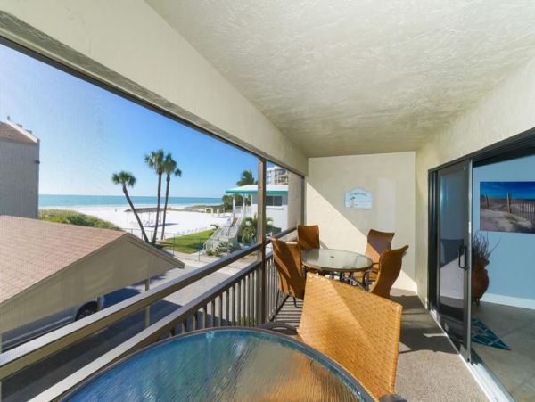 Three Bedroom Two Bathroom Second Floor Condo with Gulf View