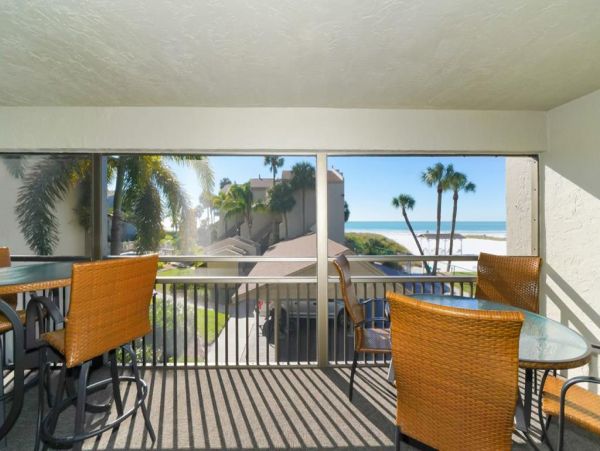 Three Bedroom Two Bathroom Second Floor Condo with Gulf View