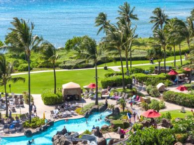 A stunning Maui Beach Rental Accommodation View Four Pools