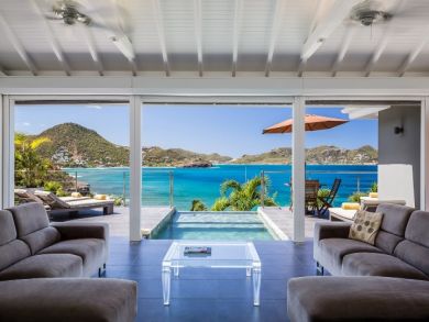 Spacious Living Area with Sofa's