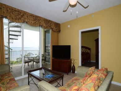 Living Area with Doors to Balcony