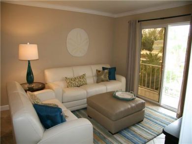 Living Area with Leather Couches