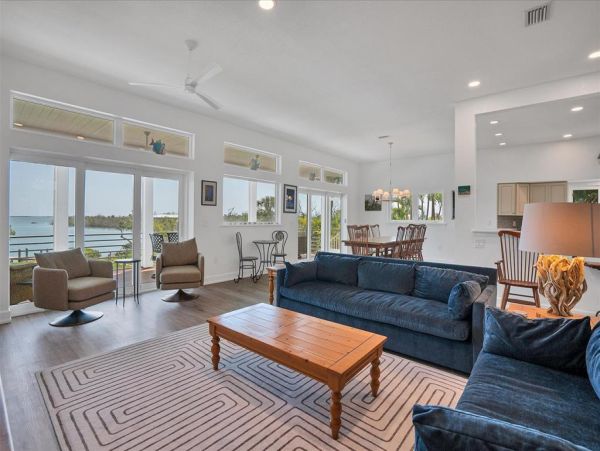 Boca Grande Luxury 4-Bedroom Bayfront Home with Dock and Short Walk to Sandy Beach Huge Pool!