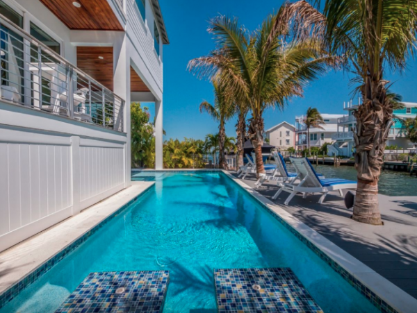 One of the Most Stunning Rentals on Anna Maria Island 5 Star with Canal and Boat Dock