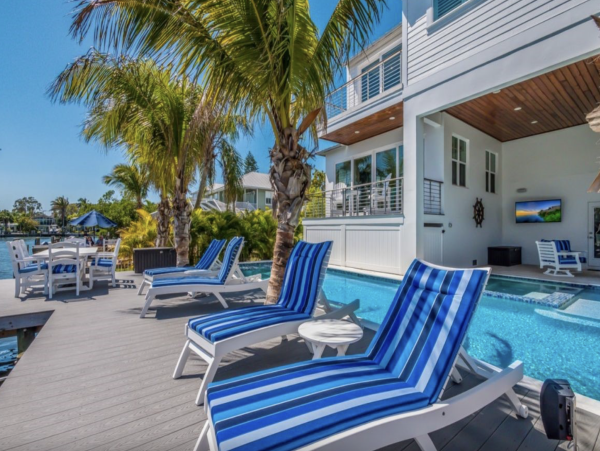 One of the Most Stunning Rentals on Anna Maria Island 5 Star with Canal and Boat Dock