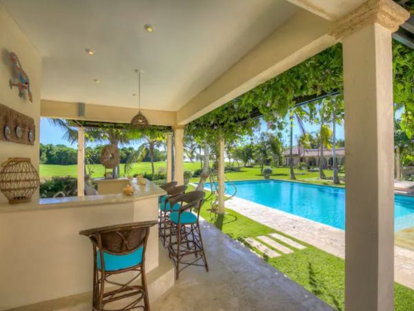 Punta Cana Five Bedroom Luxury Home Pool Golf Course View