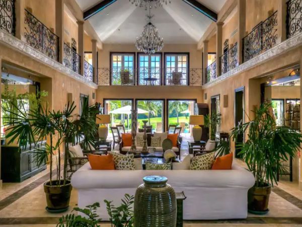 Punta Cana Five Bedroom Luxury Home Pool Golf Course View