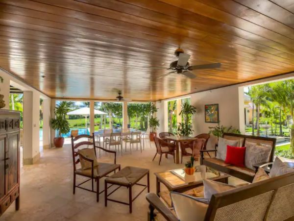Punta Cana Five Bedroom Luxury Home Pool Golf Course View