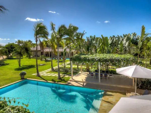 Punta Cana Five Bedroom Luxury Home Pool Golf Course View