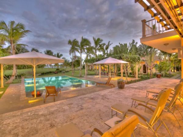 Punta Cana Five Bedroom Luxury Home Pool Golf Course View
