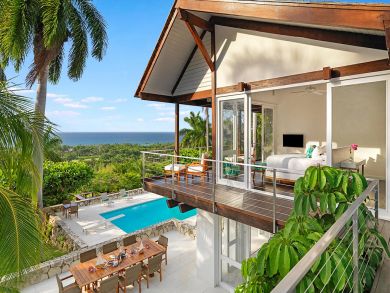 Luxury Jamaica Villa with Views to Moon Bay Pool, Gym, Staff
