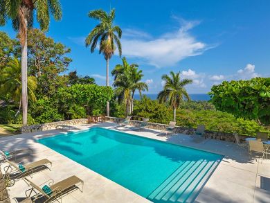 Luxury Jamaica Villa with Views to Moon Bay Pool, Gym, Staff