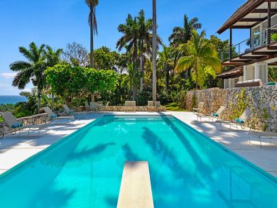 Luxury Jamaica Villa with Views to Moon Bay Pool, Gym, Staff