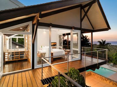 Luxury Jamaica Villa with Views to Moon Bay Pool, Gym, Staff