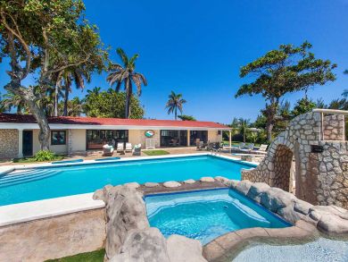 350 Ft of Sandy Beach at this Mammee Bay Villa Four Bedrooms
