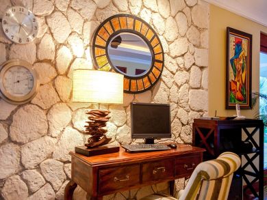 350 Ft of Sandy Beach at this Mammee Bay Villa Four Bedrooms