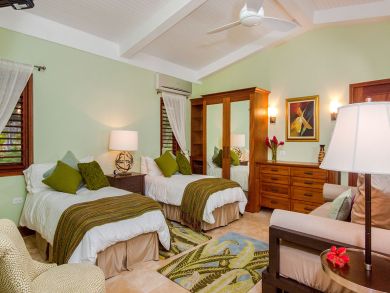 350 Ft of Sandy Beach at this Mammee Bay Villa Four Bedrooms