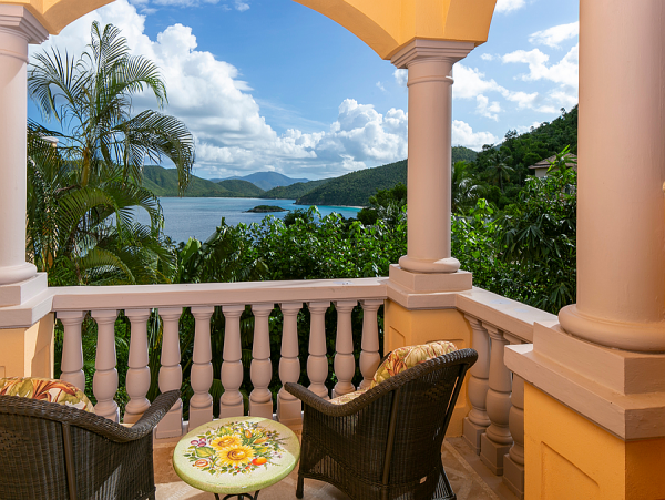 Beautiful Villa with Panoramic Ocean Views in Peter Bay,  St John Island.