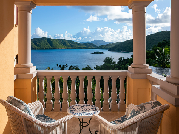 Beautiful Villa with Panoramic Ocean Views in Peter Bay,  St John Island.