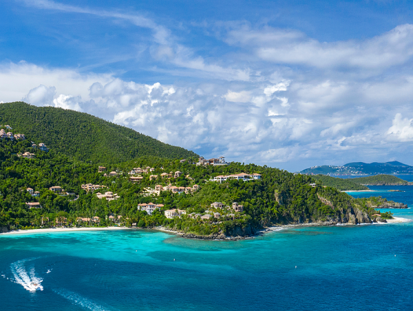 Beautiful Villa with Panoramic Ocean Views in Peter Bay,  St John Island.