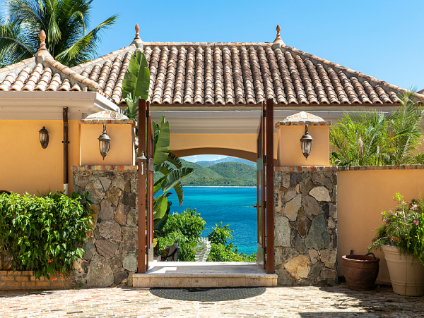 Beautiful Villa with Panoramic Ocean Views in Peter Bay,  St John Island.