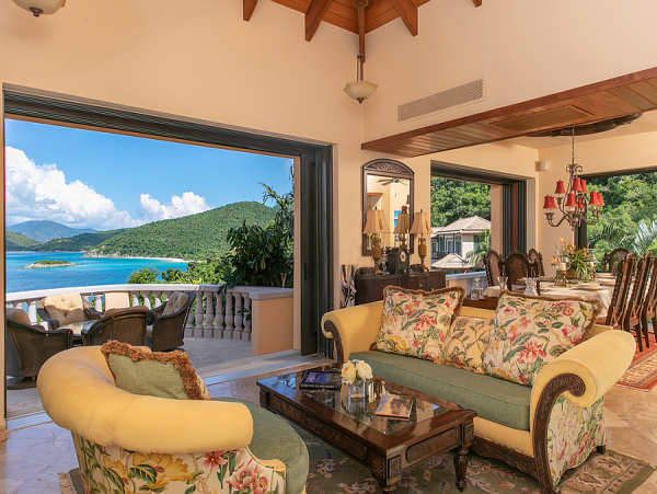 Beautiful Villa with Panoramic Ocean Views in Peter Bay,  St John Island.