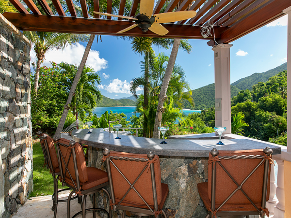 Beautiful Villa with Panoramic Ocean Views in Peter Bay,  St John Island.
