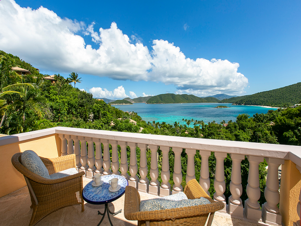 Beautiful Villa with Panoramic Ocean Views in Peter Bay,  St John Island.