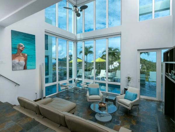 St John Panoramic Ocean View Extraordinary Five Bedroom Rental Home