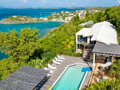 St. John Luxury Vacation Pool Home 4 Bedrooms Ocean Views