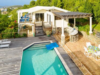 St. John Luxury Vacation Pool Home 4 Bedrooms Ocean Views