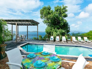 St. John Luxury Vacation Pool Home 4 Bedrooms Ocean Views