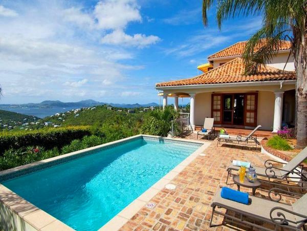 St. John Vacation Home with Pool & Bay Views Sleeps 8 Guests