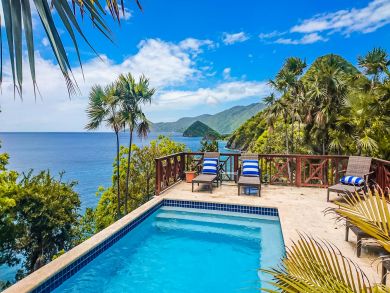 Walk to Beach Tortola 2 Bedroom Rental Home Private Pool