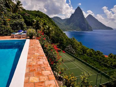 St Lucia Luxury Villa Magnificent Views,  Staff, Pool