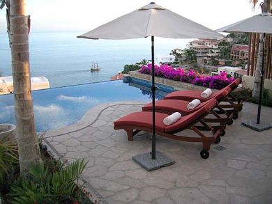spectacular poolside lounging