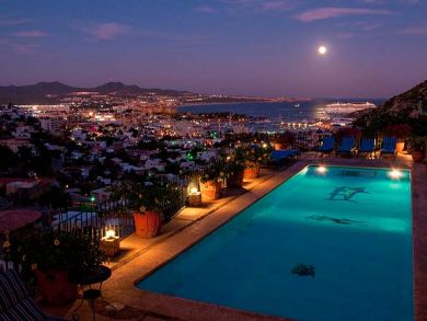 nighttime pool views nighttime pool views