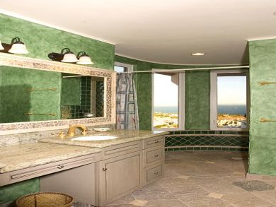 green bathroom